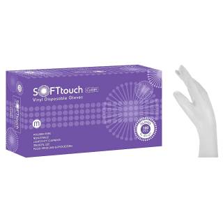 Soft Touch Γάντια Βινυλίου Χωρίς Πούδρα Λευκά Medium 100τμχ