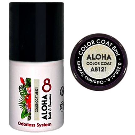 Aloha Ημιμόνιμο A8121 Champagne Glitter-Σαμπανιζέ Glitter 8ml
