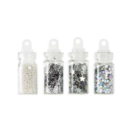 Peggy Sage Mini Kit Nail Glitter Argent