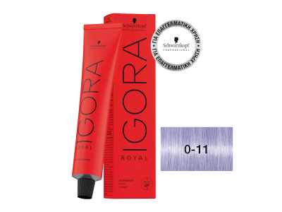 Schwarzkopf Igora Royal Βαφή Μαλλιών Mixtones 0-11 Αντι-Κίτρινο Μίξτον 60ml