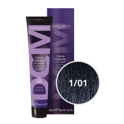 DCM Βαφή Μαλλιών Cendre 1/01 Μαύρο Μπλε 100ml