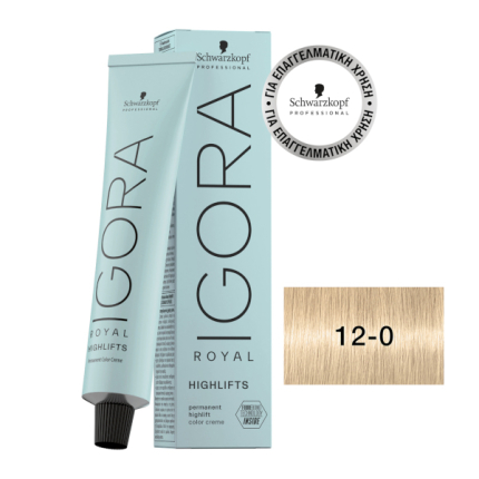Schwarzkopf Igora Royal Βαφή Μαλλιών 12-0 Ξανθιστικό Φυσικό 60ml