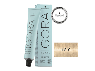 Schwarzkopf Igora Royal Βαφή Μαλλιών 12-0 Ξανθιστικό Φυσικό 60ml