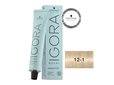 Schwarzkopf Igora Royal Βαφή Μαλλιών 12-1 Ξανθιστικό Σαντρέ 60ml