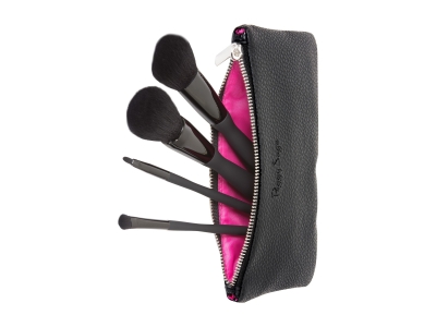 Peggy Sage Σετ 4 Πινέλων Μακιγιάζ & Τσαντάκι 21x12x1.5cm