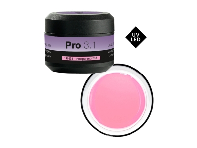 Peggy Sage Μεσαίας Ρευστότητας Gel Χτισίματος Transparent Rose Pro 3.1 UV&LED 15g