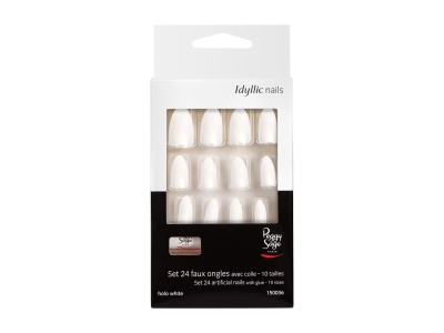 Peggy Sage Σετ Ψεύτικων Νυχιών Holo White x24