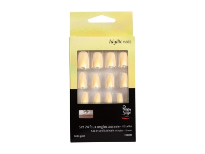 Peggy Sage Σετ Ψεύτικων Νυχιών Holo Gold x24