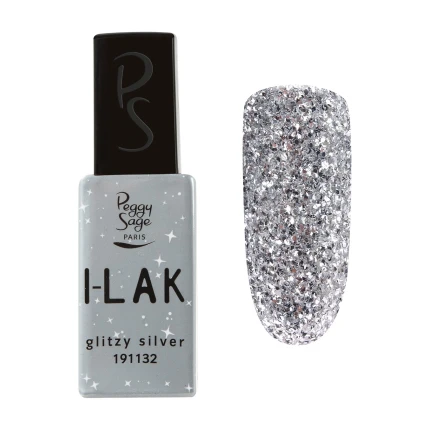 Peggy Sage I-LAK Ημιμόνιμο Βερνίκι Νυχιών Glitzy Silver 11ml