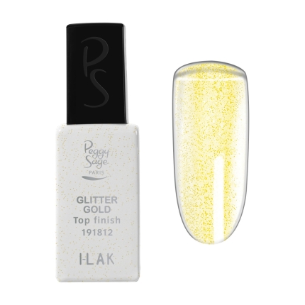 Peggy Sage I-LAK Top Finish Glitter Gold UV&LED 11ml