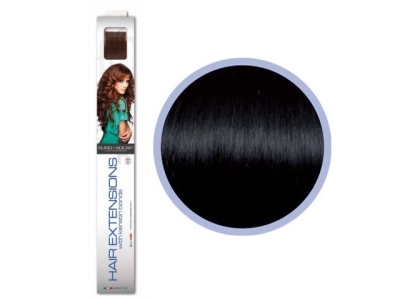 Seiseta Hair Extension Με Δέσιμο Κερατίνης 100% Φυσικό Μαλλί 1B Μαύρο /1τμχ