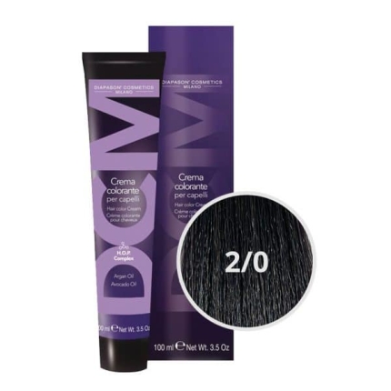 DCM Βαφή Μαλλιών Natural 2/0 Πολύ Σκούρο Καστανό 100ml