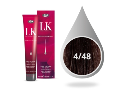 Lisap Milano OPC Βαφή Μαλλιών 4/48 Καστανό Μαονί Βιολετί 100ml