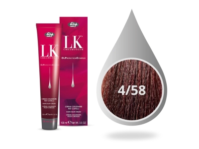 Lisap Milano OPC Βαφή Μαλλιών 4/58 Καστανό Κόκκινο Βιολετί  100ml