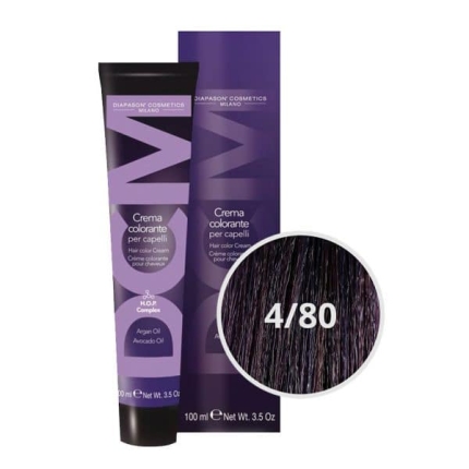DCM Βαφή Μαλλιών Viole 4/80 Καστανό Φυσικό Βιολέ Έντονο 100ml