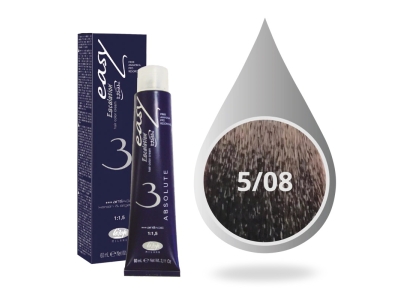 Lisap Milano Βαφή Μαλλιών Absolute 3 Χωρίς Αμμωνία 5/08 Καστανό Ανοιχτό Ιριζέ 60ml