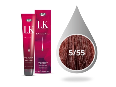 Lisap Milano OPC Βαφή Μαλλιών 5/55 Καστανό Ανοιχτό Κόκκινο Έντονο 100ml