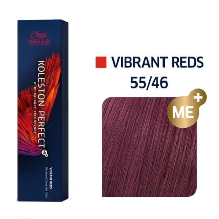 Wella Koleston Βαφή Μαλλιών 55/46 Έντονο Καστανό Ανοιχτό Κόκκινο Βιολέ 60ml