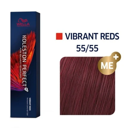 Wella Koleston Βαφή Μαλλιών 55/55 Έντονο Καστανό Ανοιχτό Έντονο Μαονί 60ml
