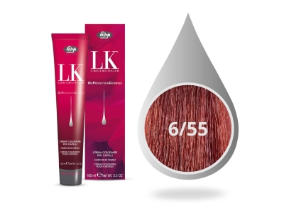 Lisap Milano OPC Βαφή Μαλλιών 6/55 Ξανθό Σκούρο Κόκκινο Έντονο 100ml