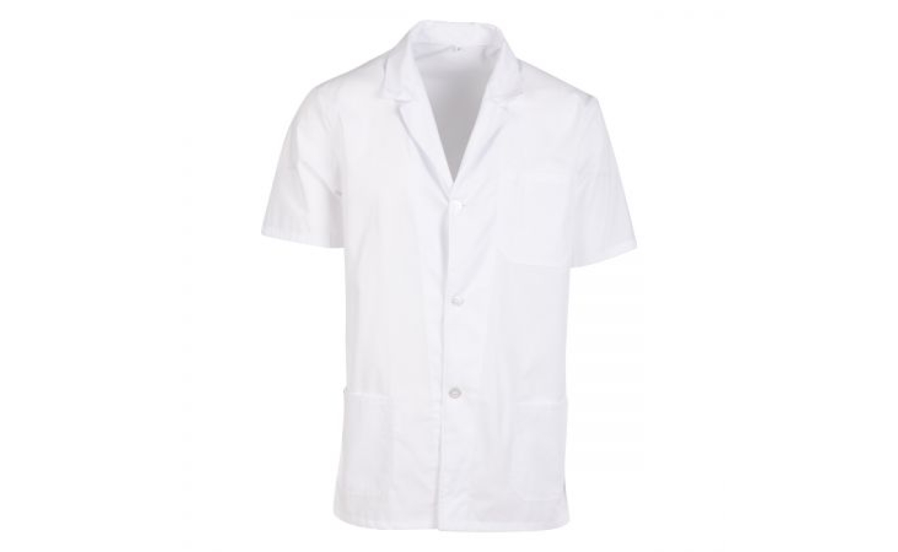 Ποδιά Αισθητικής & Κομμωτηρίου Με Τσέπες Και Γιακά Λευκή Small