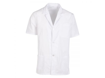 Ποδιά Αισθητικής & Κομμωτηρίου Με Τσέπες Και Γιακά Λευκή Large