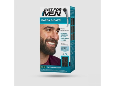 Just For Men Βαφή Για Γένια-Μουστάκι Σκούρο Καστανό Μ-45