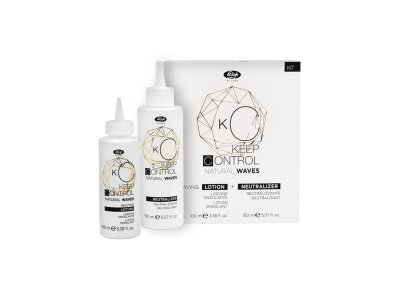 Lisap Milano KC Keep Control Natural Waves Kit Waving Lotion100ml & Neutralizer 150ml #Step3 & 4 500ml