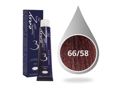 Lisap Milano Βαφή Μαλλιών Absolute 3 Χωρίς Αμμωνία 66/58 Ξανθό Σκούρο Κόκκινο Ρουμπινί Βαθύ 60ml