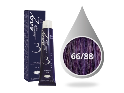 Lisap Milano Βαφή Μαλλιών Absolute 3 Χωρίς Αμμωνία 66/88 Ξανθό Σκούρο Βιολετί Βελούδινο 60ml