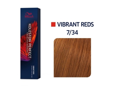 Wella Koleston Βαφή Μαλλιών 7/34 Ξανθό Χρυσό Κόκκινο 60ml