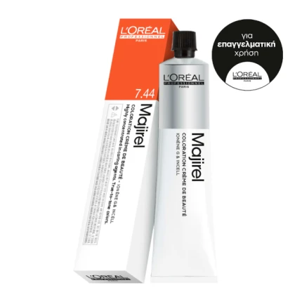 L’Oreal Professionnel Majirel 7.44 Ξανθό Χάλκινο Βαθύ 50ml