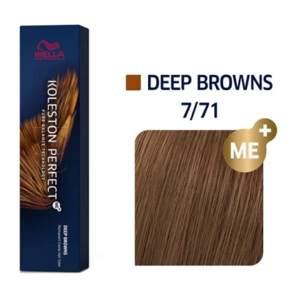 Wella Koleston Βαφή Μαλλιών 7/71 Ξανθό Καφέ Σαντρέ 60ml