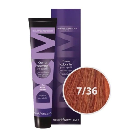 DCM Βαφή Μαλλιών Golden 7/36 Ξανθό Χρυσό Χάλκινο 100ml