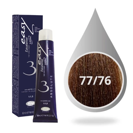Lisap Milano Βαφή Μαλλιών Absolute 3 Χωρίς Αμμωνία 77/76 Ξανθό Μπεζ Κεχριμπαριού 60ml