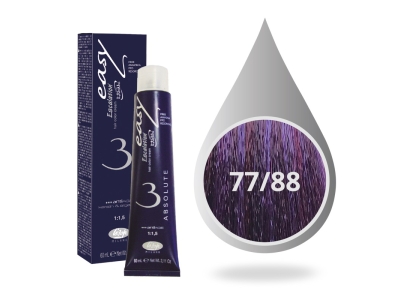 Lisap Milano Βαφή Μαλλιών Absolute 3 Χωρίς Αμμωνία 77/88 Ξανθό Ανοιχτό Βιολέ Βελούδινο 60ml