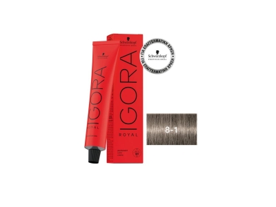 Schwarzkopf Igora Royal Βαφή Μαλλιών 8-1 Ξανθό Ανοιχτό Σαντρέ 60ml