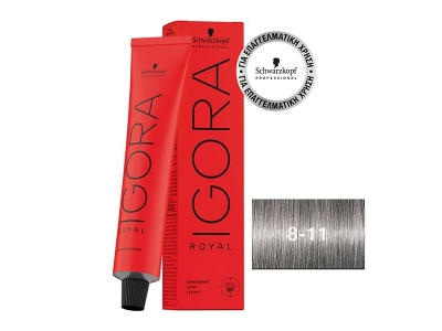 Schwarzkopf Igora Royal Βαφή Μαλλιών 8-11 Ξανθό Ανοιχτό Έντονο Σαντρέ 60ml
