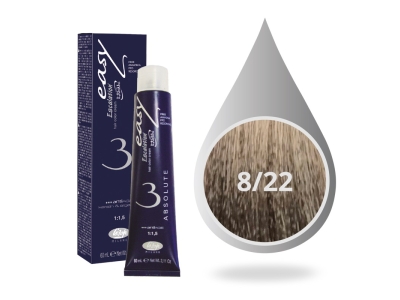 Lisap Milano Βαφή Μαλλιών Absolute 3 Χωρίς Αμμωνία 8/22 Ξανθό Ματ 60ml