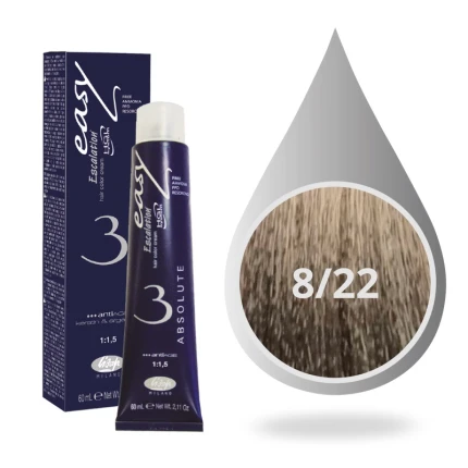 Lisap Milano Βαφή Μαλλιών Absolute 3 Χωρίς Αμμωνία 8/22 Ξανθό Ματ 60ml