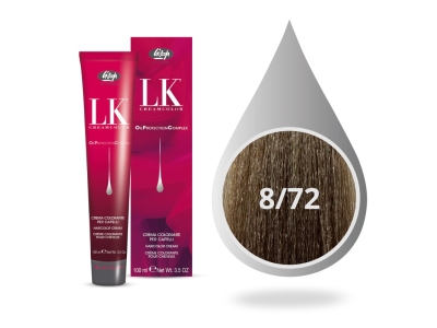 Lisap Milano OPC Βαφή Μαλλιών 8/72 Ξανθό Ανοιχτό Μπεζ Σαντρέ 100ml