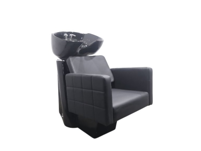 Λουτήρας Κομμωτηρίου με Μαύρη Δερματίνη