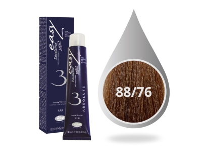 Lisap Milano Βαφή Μαλλιών Absolute 3 Χωρίς Αμμωνία 88/76 Ξανθό Ανοιχτό Σκούρο Μπεζ Κεχριμπαριού 60ml