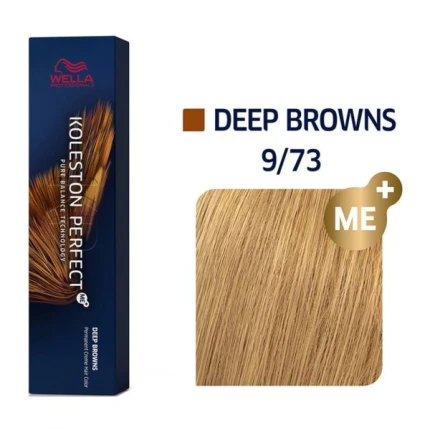 Wella Koleston Βαφή Μαλλιών 9/73 Πολύ Ανοιχτό Ξανθό Καφέ Χρυσό 60ml
