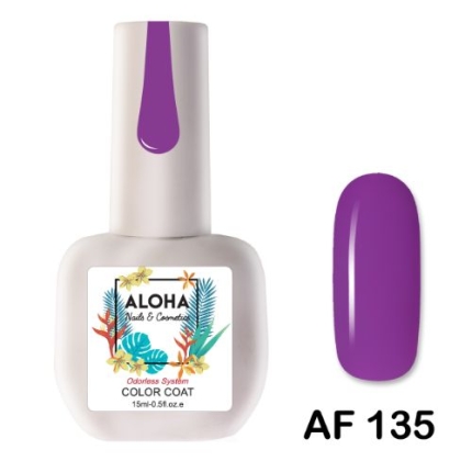Aloha Ημιμόνιμο AF135 Pastel Aubergine-Pastel Μελιτζανί 15ml