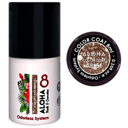 Aloha Ημιμόνιμο A8151 Glitter Pewtter-Glitter Κασσίτερος 8ml