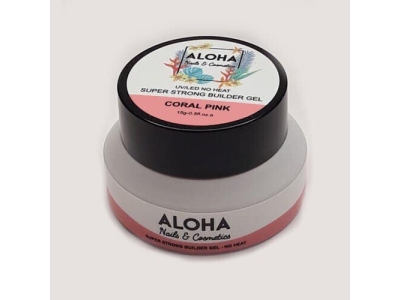 Aloha Super Strong Gel Χτισίματος No Heat Coral Pink 15g