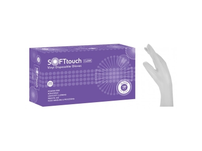 Soft Touch Γάντια Βινυλίου Χωρίς Πούδρα Λευκά Medium 100τμχ