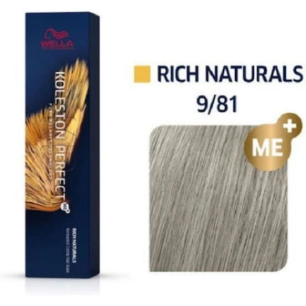 Wella Koleston Βαφή Μαλλιών 9/81 Πολύ Ανοιχτό Ξανθό Περλέ Σαντρέ 60ml