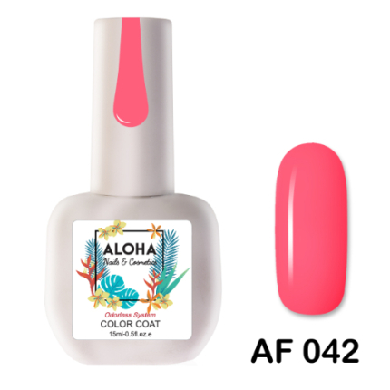 Aloha Ημιμόνιμο AF042 Intense Coral Rose-Έντονο Κοραλί Τριανταφυλλί 15ml